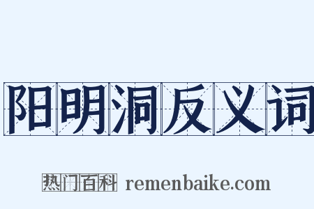 阳明洞反义词是什么意思的图片
